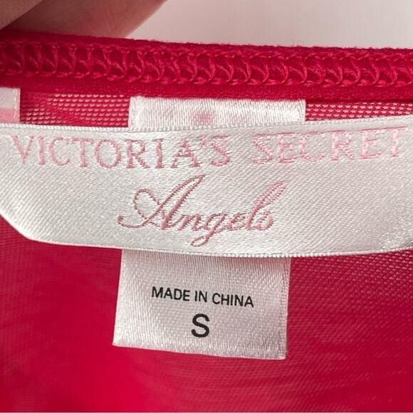 Victoria’s Secret Angels Pink Feminine Eyelet Detail Nightgown Slip Dress Size S - Picture 6 of 8